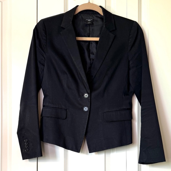 Ann Taylor Black Tuexedo Suit Jacket (4P) - Picture 1 of 3